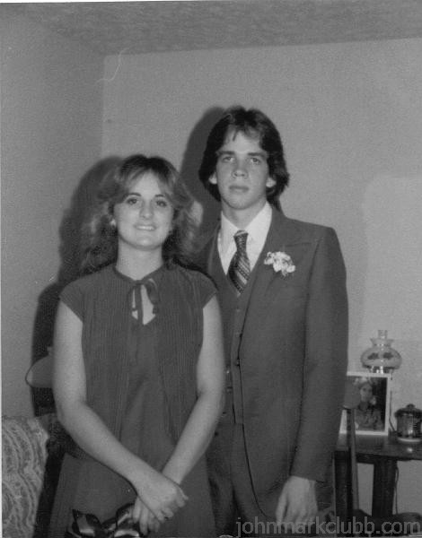JMC 1978 - 2.JPG - Senior homecoming with Julie Bohannon - her father was not otoo fond of John so it wasn't a pleasant night, however, she was a freshman in college; an older woman 1977   